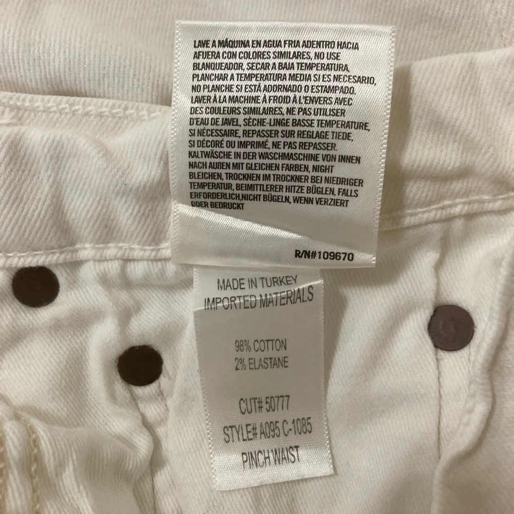 Agolde Los Angeles Women’s Jeans Demin Straight Cream Size 28